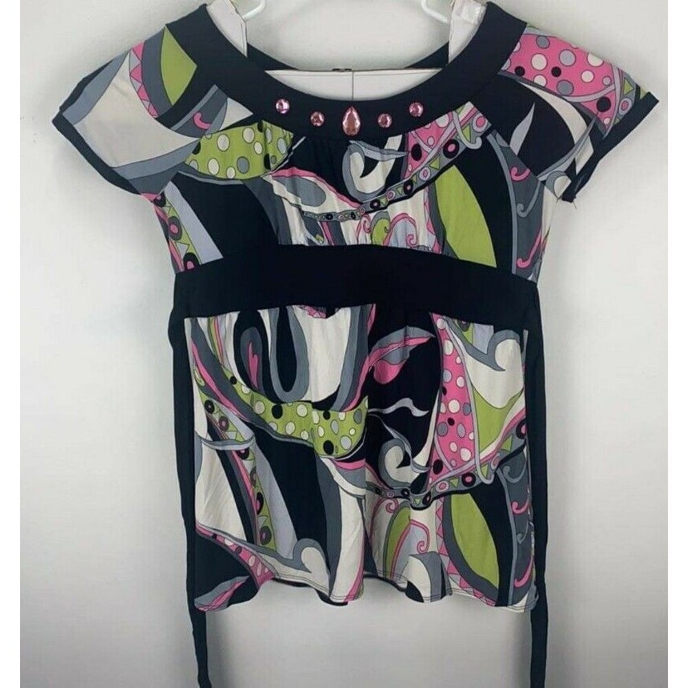 NEW DIRECTIONS MULTICOLOR WITH BEADS LADIES TOP SIZE LARGE  NWT  $44.00